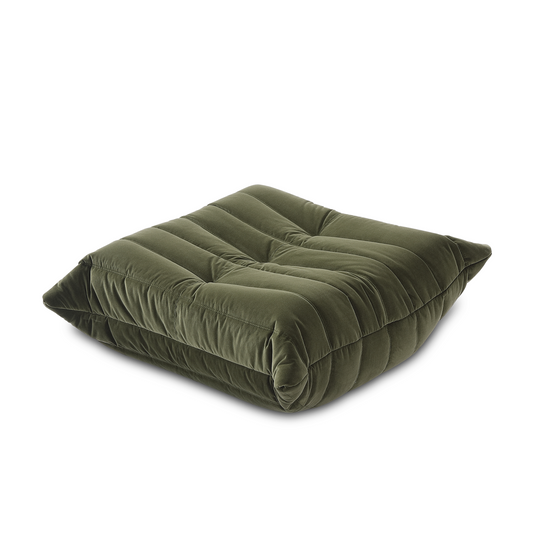 Hermosa Soffa Olive Sammet Footstool