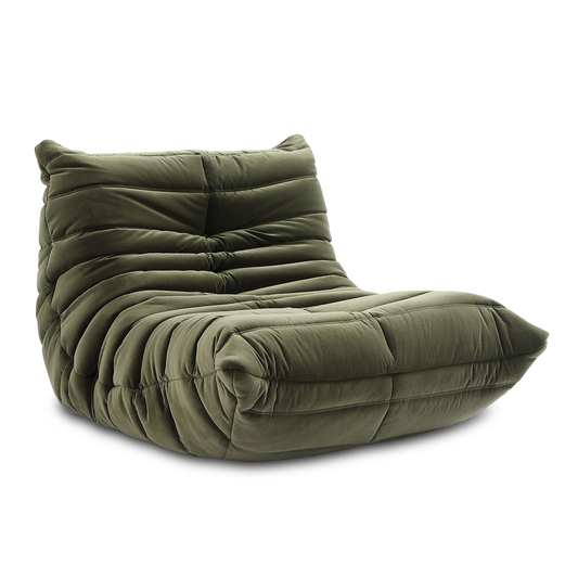 Hermosa Soffa Olive Sammet 1-sits