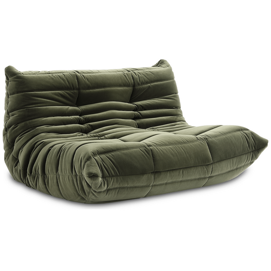 Hermosa Soffa Olive Sammet 2-sits