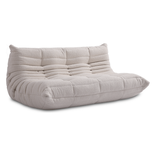 Hermosa Soffa Cream Teddy 3-sits