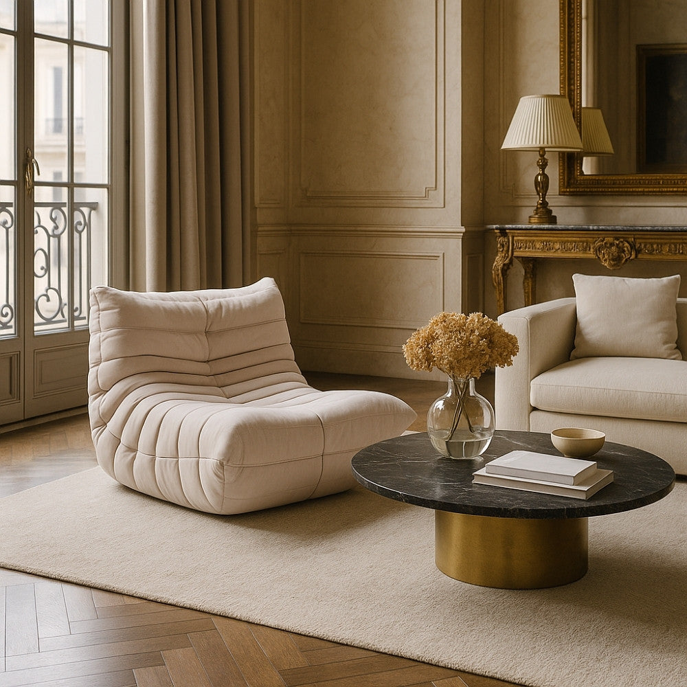 TOGO Alcantara Fåtölj Cremé