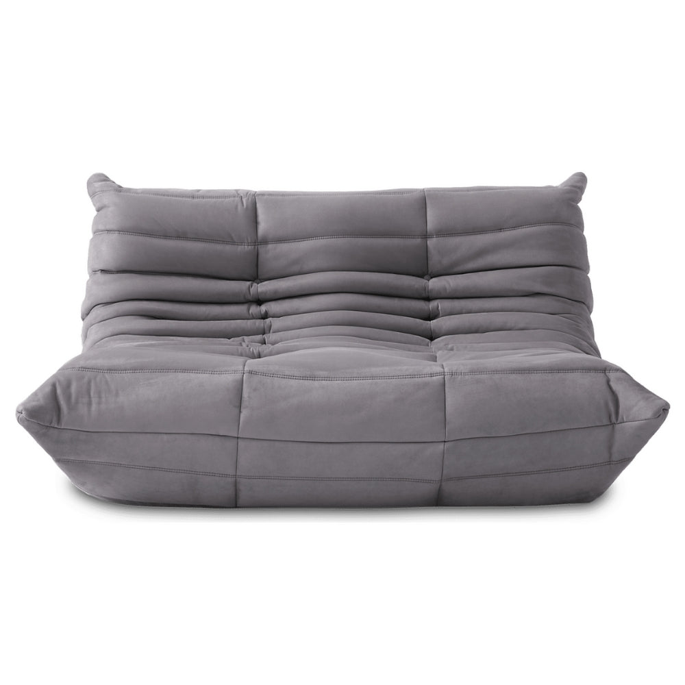 TOGO Alcantara Soffa 2-Sits Askgrå