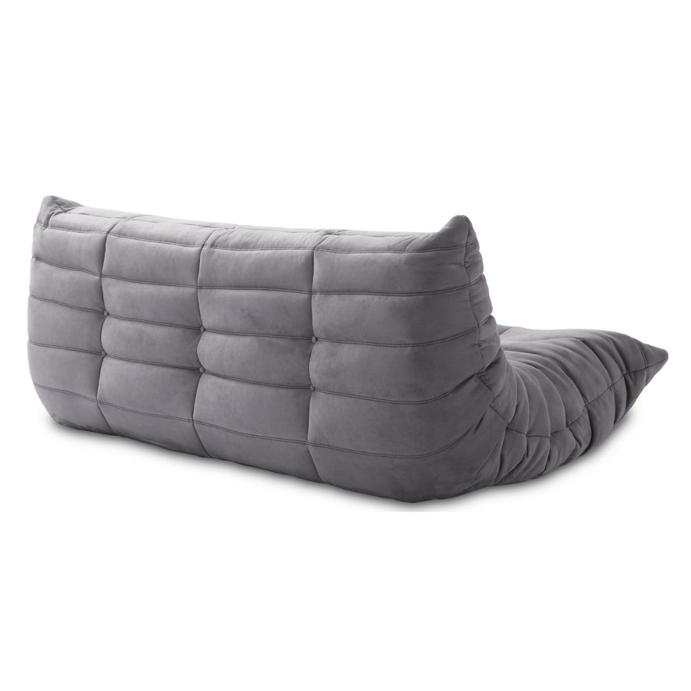 TOGO Alcantara Soffa 3-Sits Askgrå